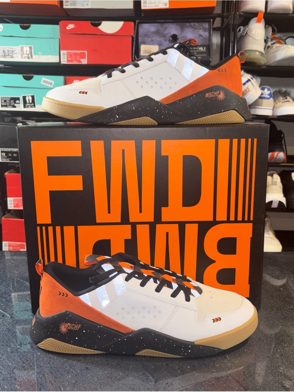 Size 14 - MSCHF FWD Shoe White/Orange MSCHF-003 Brand New with Box